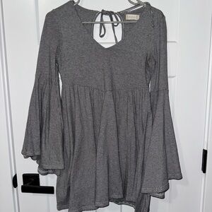 Altar'd State Grey and White Striped Dress